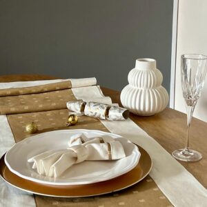 Chemin de table Damier Beige – Image 4