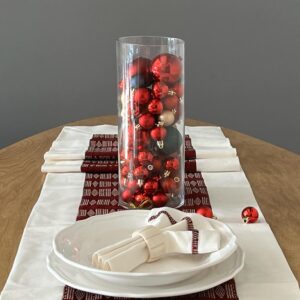 Chemin de Table Rouge Festif – Image 3