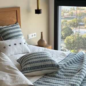 Plaid Ice Blue en pagne tissé – Image 4